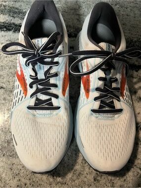 BROOKS 'Adrenaline 21' White Blue Running Shoes Womens Size 9.5 M